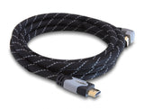 Delock Kabel High Speed HDMI mit Ethernet – HDMI A Stecker > HDMI A Stecker gewinkelt 4K 1 m