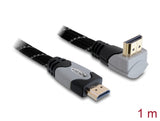 Delock Kabel High Speed HDMI mit Ethernet – HDMI A Stecker > HDMI A Stecker gewinkelt 4K 1 m