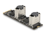Delock Konverter M.2 2280 Key B+M Stecker zu 8 x SATA