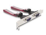 Delock Mini PCIe Karte full size zu 2 x Seriell RS-232 D-Sub 9 Pin