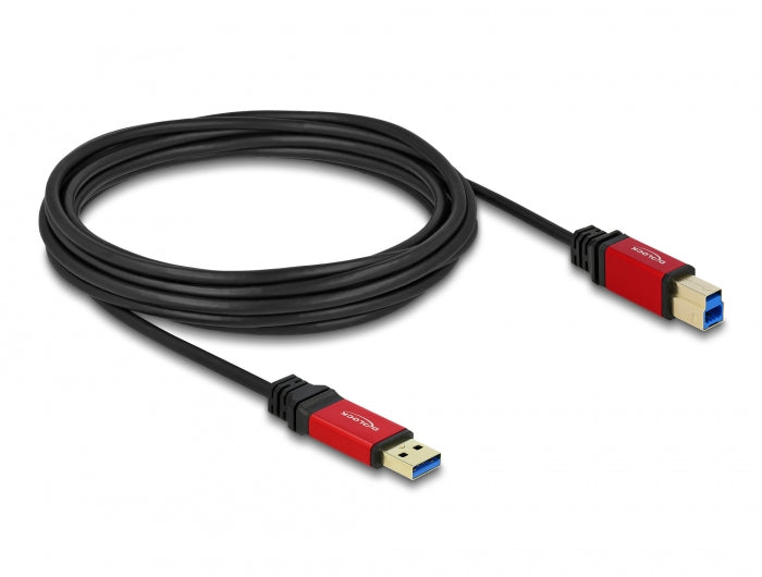 Delock USB 5 Gbps Kabel Typ-A Stecker zu USB 5 Gbps Typ-B Stecker 5 m Premium