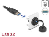 Delock Easy 45 Modul SuperSpeed USB 5 Gbps (USB 3.2 Gen 1) USB Typ-A Buchse, 45 x 45 mm