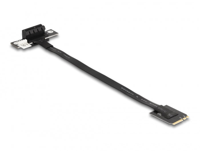 Delock M.2 Key A+E zu PCIe x1 NVMe Adapter gewinkelt mit 20 cm Kabel
