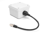 Delock Kabel RJ50 Stecker zu RJ50 Buchse zum Einbau mit Verschlusskappe IP67 staub- und wasserdicht 20 cm