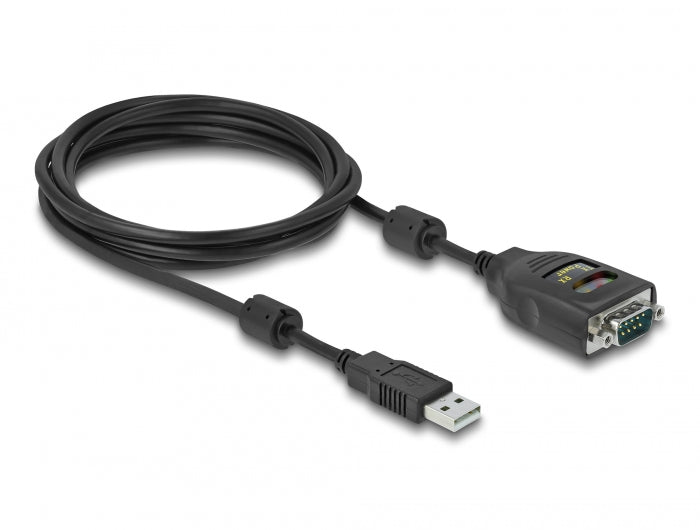 Delock Isolator USB 2.0 Typ-A zu RS-232 D-Sub 9 Stecker galvanische Trennung 2,5 kV 2m