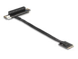 Delock M.2 Key A+E zu PCIe x8 NVMe Adapter gewinkelt mit 20 cm Kabel