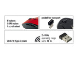Delock Ergonomische optische 5-Tasten Maus 2,4 GHz kabellos