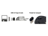 Delock Ergonomische optische 5-Tasten Maus 2,4 GHz kabellos