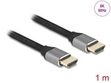 Delock Ultra High Speed HDMI Kabel 48 Gbps 8K 60 Hz grau 1 m zertifiziert