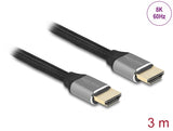 Delock Ultra High Speed HDMI Kabel 48 Gbps 8K 60 Hz grau 3 m zertifiziert