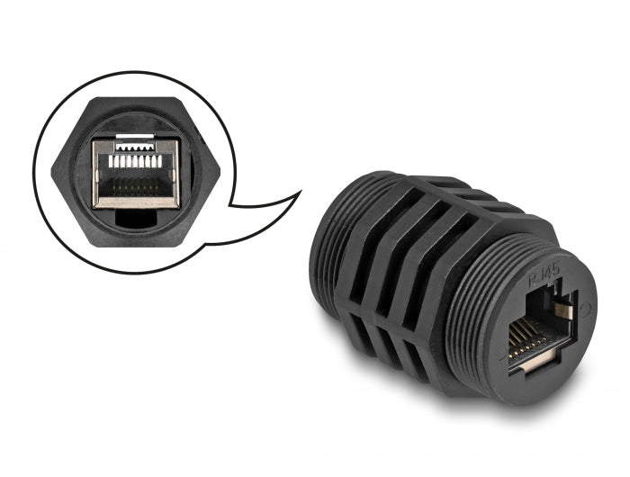 Delock RJ45 Cat.6A Einbaumodul IP67 staub- und wasserdicht