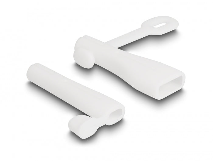 Delock Staubschutz für USB Typ-A Stecker und Apple Lightning™ Stecker Set 2 Stück weiß