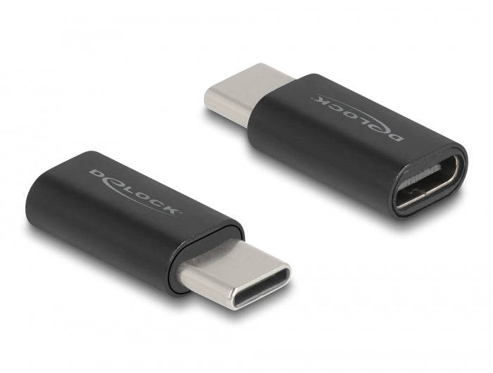 Delock Adapter SuperSpeed USB 10 Gbps (USB 3.2 Gen 2) USB Type-C™ Stecker zu Buchse Portschoner schwarz