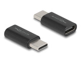 Delock Adapter SuperSpeed USB 10 Gbps (USB 3.2 Gen 2) USB Type-C™ Stecker zu Buchse Portschoner schwarz