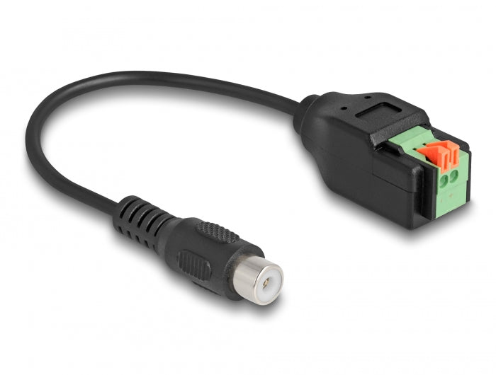 Delock Kabel Cinch Buchse zu Terminalblock Adapter mit Drucktaster 15 cm