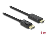 Delock Kabel DisplayPort 1.1 Stecker > High Speed HDMI-A Stecker Passiv 1 m schwarz