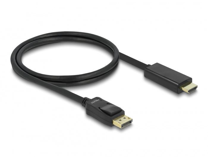 Delock Kabel DisplayPort 1.1 Stecker > High Speed HDMI-A Stecker Passiv 1 m schwarz