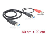 Delock USB 5 Gbps Kabel Typ-A Stecker + USB Typ-A Stecker zu USB 5 Gbps Typ-A Stecker 60 cm