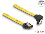 Delock SATA 3 Gb/s Kabel gerade auf unten gewinkelt 10 cm gelb