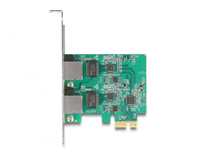 Delock PCI Express x1 Netzwerkkarte 2,5 Gigabit LAN 2 x RJ45 RTL8125