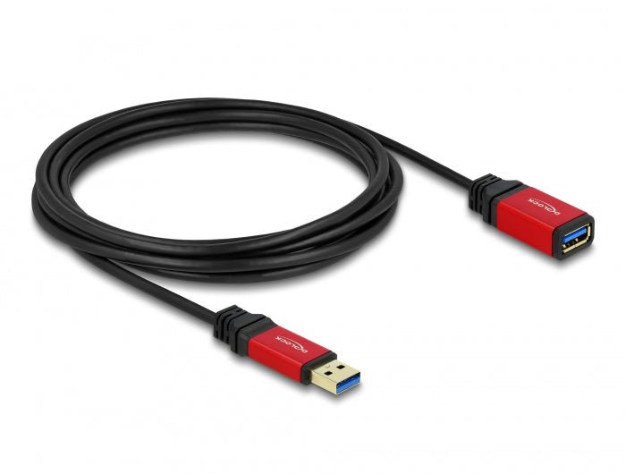 Delock USB 5 Gbps Verlängerungskabel Typ-A Stecker zu USB 5 Gbps Typ-A Buchse 3 m Premium