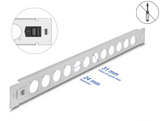 Delock 19″ D-Typ Patchpanel 12 Port werkzeugfrei grau
