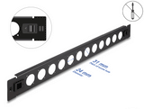 Delock 19″ D-Typ Patchpanel 12 Port werkzeugfrei schwarz