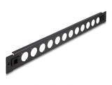 Delock 19″ D-Typ Patchpanel 12 Port werkzeugfrei schwarz