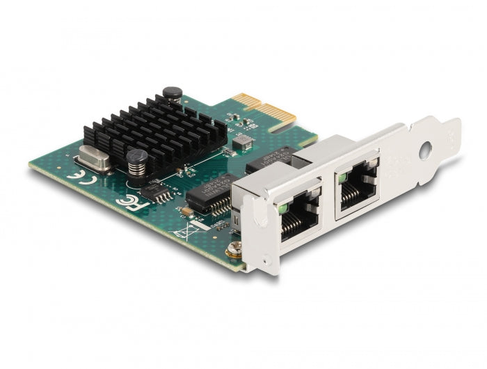 Delock PCI Express x1 Netzwerkkarte Gigabit LAN 2 x RJ45 BCM