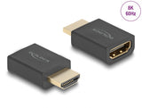 Delock High Speed HDMI with Ethernet Adapter Stecker zu Buchse 8K 60 Hz schwarz