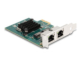Delock PCI Express x1 Netzwerkkarte Gigabit LAN 2 x RJ45 BCM