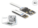 Delock Konverter M.2 Key B+M Stecker zu 1 x Mini PCIe Slot half size / full size mit flexiblem Kabel