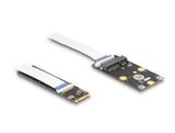 Delock Konverter M.2 Key B+M Stecker zu 1 x Mini PCIe Slot half size / full size mit flexiblem Kabel