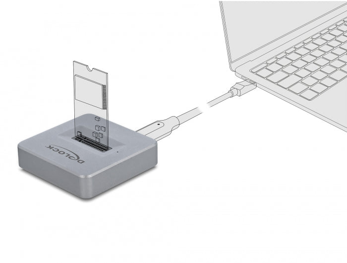 Delock M.2 Dockingstation für M.2 NVMe PCIe SSD mit USB Type-C™ Buchse