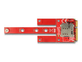 Delock Konverter Mini PCIe > M.2 Key B Slot + Micro SIM Slot