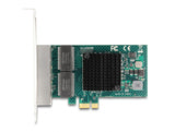 Delock PCI Express x1 Netzwerkkarte Gigabit LAN 4 x RJ45 BCM