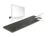 Delock Funktastatur für Smart TV und Windows PCs mit Touchpad 6 mm flach