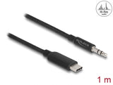 Delock Audio Stereo Kabel USB Type-C™ Stecker zu Klinkenstecker 3,5 mm 3 Pin 1 m schwarz