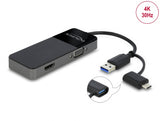 Delock USB 3.2 Gen 1 Adapter zu 4K HDMI + VGA mit Splitter Funktion