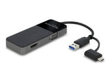 Delock USB 3.2 Gen 1 Adapter zu 4K HDMI + VGA mit Splitter Funktion