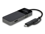 Delock USB 3.2 Gen 1 Adapter zu 4K HDMI + VGA mit Splitter Funktion