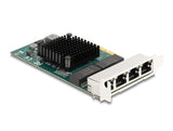 Delock PCI Express x4 Netzwerkkarte Gigabit LAN 4 x RJ45 BCM