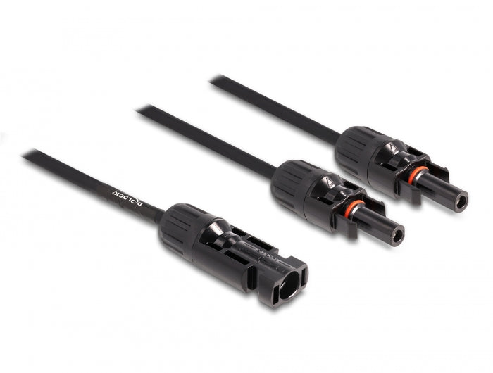 Delock DL4 Solar Splitter Kabel 1 x Stecker zu 2 x Buchse 30 cm schwarz