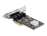 Delock PCI Express x4 Netzwerkkarte Gigabit LAN 4 x RJ45 RTL8111