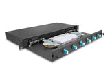 Delock 19″ LWL Spleißbox 6 x LC Duplex OM3 1HE komplett bestückt