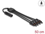 Delock DL4 Solar Splitter Kabel 1 x Stecker zu 4 x Buchse 50 cm schwarz