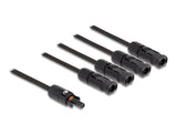 Delock DL4 Solar Splitter Kabel 1 x Buchse zu 4 x Stecker 50 cm schwarz