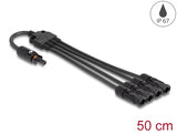 Delock DL4 Solar Splitter Kabel 1 x Buchse zu 4 x Stecker 50 cm schwarz