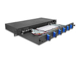 Delock 19″ LWL Spleißbox 6 x SC Duplex OS2 1HE komplett bestückt
