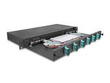 Delock 19″ LWL Spleißbox 6 x SC Duplex OM3 1HE komplett bestückt
